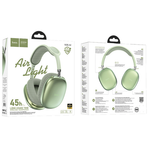 hoco. Bežične stereo slušalice, Bluetooth, do 45h rada, mikrofon - W35 Air Triumph Green slika 3