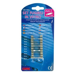Set staklenih osigurača - 10 komada