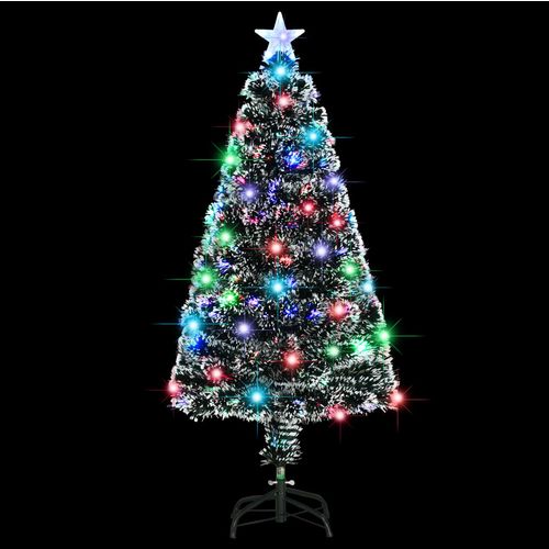 Umjetno božićno drvce sa stalkom LED 120 cm optička vlakna slika 2