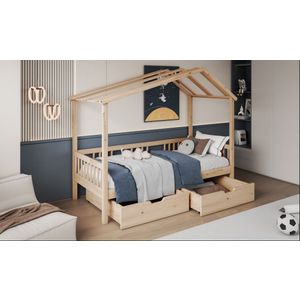 Drveni dječiji krevet Pandora sa ladicama - 180x80cm - Svijetlo drvo