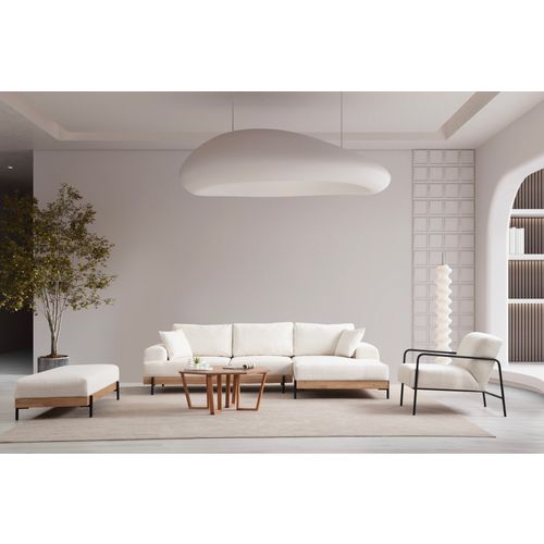 Eti Oak Right - White White Corner Sofa slika 5