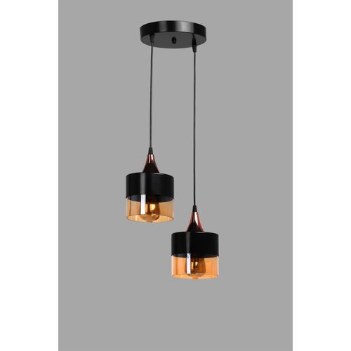 Sahra 2 Li Tepsili Sarkıt Siyah Black Chandelier slika 3