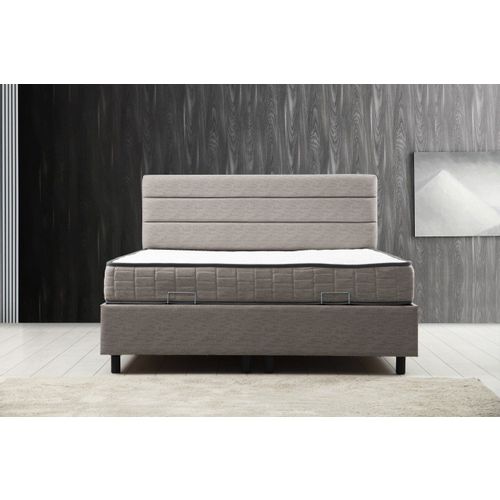 Motya Set 90 x 190 - Light Grey Light Grey Single Mattress, Base & Headboard slika 2