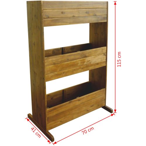 Vrtna posuda za sadnju s 3 razine od masivnog drva akacije slika 38