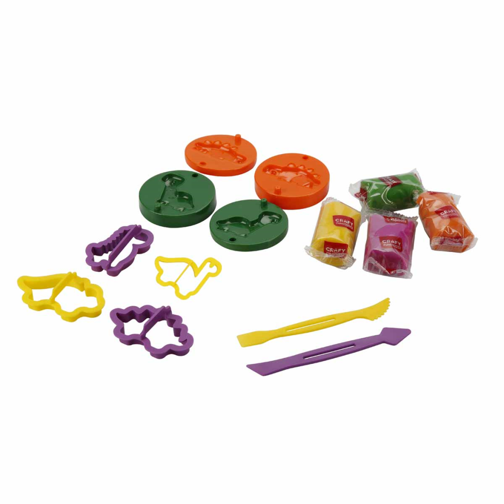 SUNMAN Crafy 04734 Plastelin Dinosaur Set 22X22cm slika 2