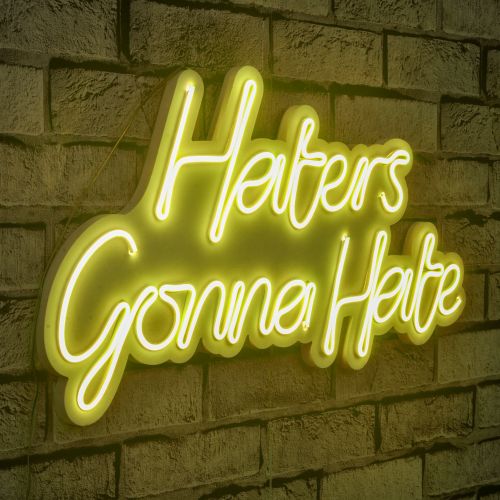 Wallity Ukrasna plastična LED rasvjeta, Haters Gonna Hate - Yellow slika 10