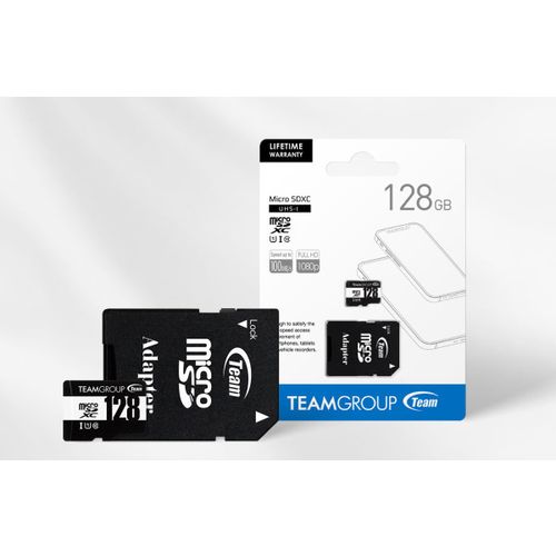 TeamGroup MICRO SDXC 128GB 100/20MP/s UHS-I U1 C10 +SD Adapter TUSDX128GCL10U03 Fo slika 3