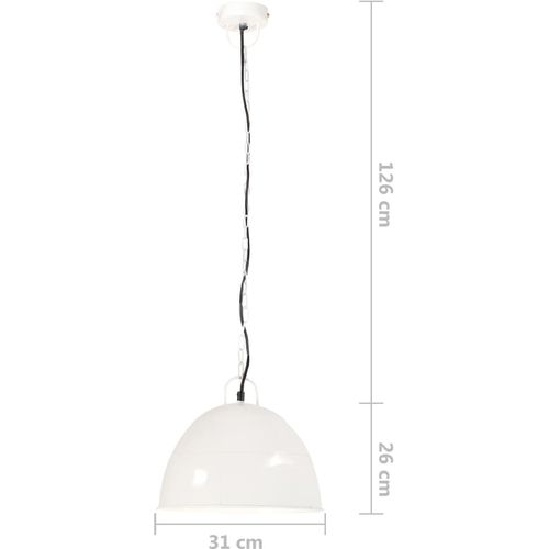 Industrijska viseća svjetiljka 25 W bijela okrugla 31 cm E27 slika 13