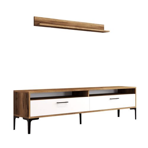 Woody Fashion TV jedinica, Istanbul - Walnut, White slika 5