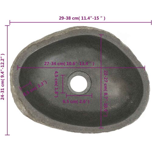 Umivaonik od riječnog kamena ovalni 29 - 38 cm slika 26