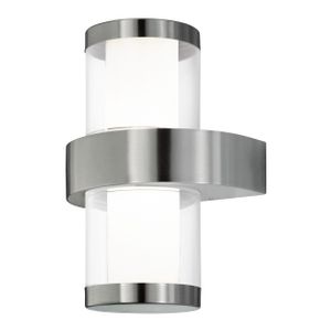 Eglo Beverly spoljna zidna, led, 2x3,7w, 3000k, inox/staklo-bela 