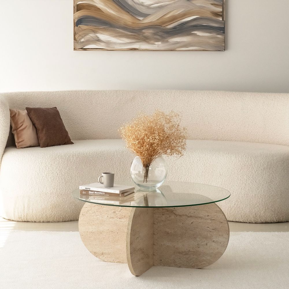 Bubble - Transparent Travertine Coffee Table slika 7