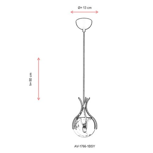 Luster AV-1766-1BSY u crno-bronzanoj boji slika 3