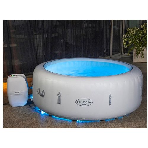 Masažni bazen-Jacuzzi na napuhavanje Bestway 196*66cm - sivi + pozadinsko osvjetljenje slika 4