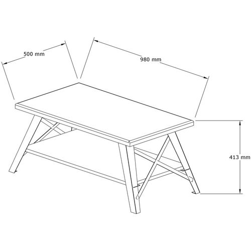 Konik - Walnut Walnut Coffee Table slika 4