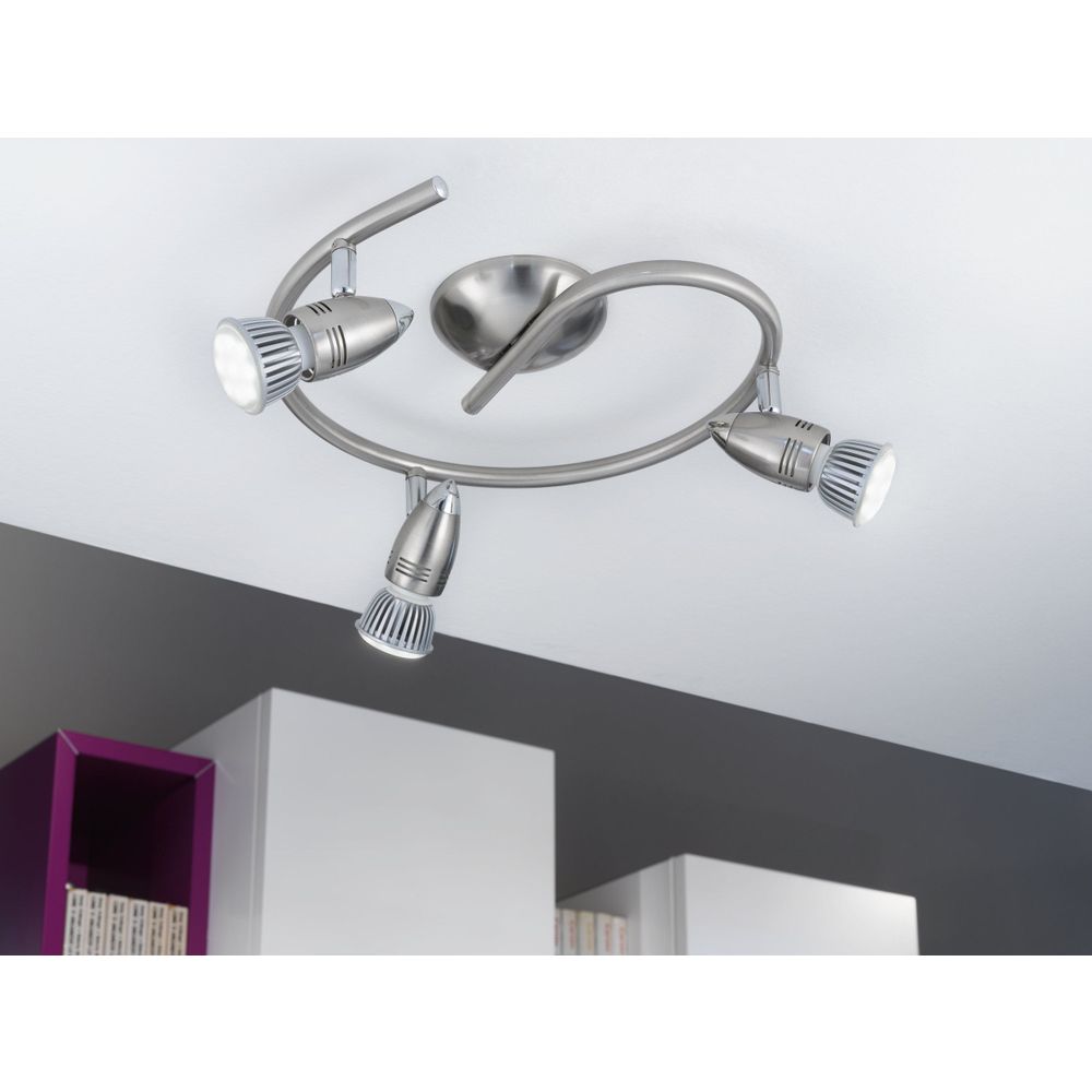 Eglo Magnum-led reflektor/3, led gu10 3x3w, 3x240lm, g-forMa, nikl-Mat/krom,  slika 6