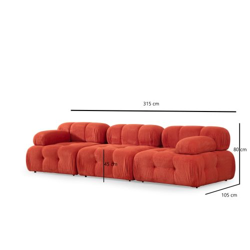 Trosed Atelier Del Sofa Doblo (L1-O1-1R) - Crvena slika 8