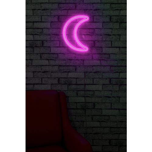 Wallity Ukrasna plastična LED rasvjeta, Crescent - Pink slika 3