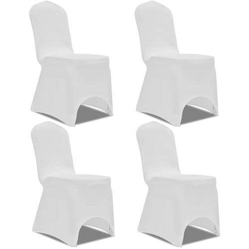Rastezljiva navlaka za stolice 4 kom Bijela boja slika 2