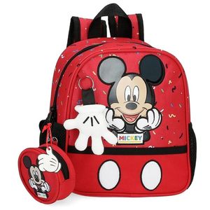 Disney Ranac 25 cm, predškolski Mickey Things, crveni