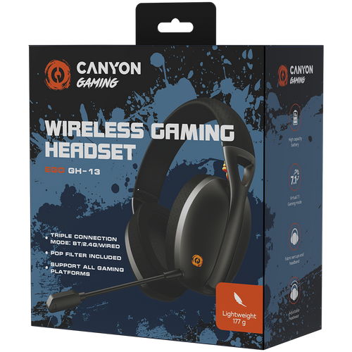 CANYON Ego GH-13 Gaming Bežične Slušalice s Virtualnom 7.1 Podrškom slika 8