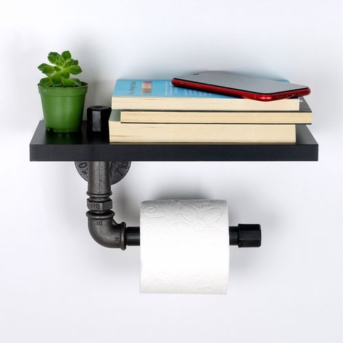 Boruraf239 BlackSilver Toilet Paper Holder slika 1