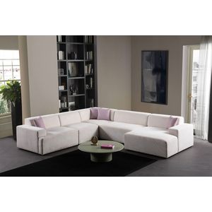 Ugaona Sofa Melva (L1,5 + O1 + C + O2 + Chl Desno + Stolić) - boja: bijela