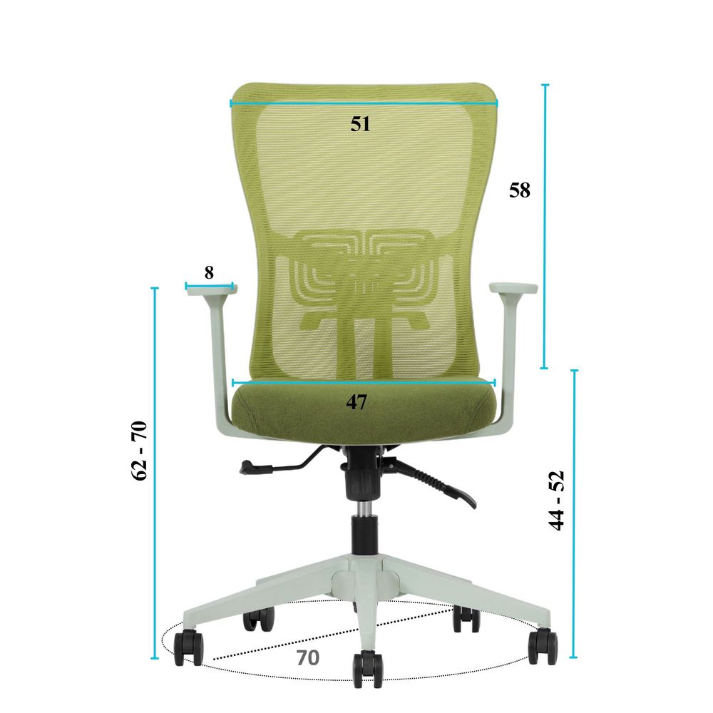 Office chair Lumbar 108 - Green colour slika 9