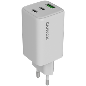 CANYON punjač CU65ACC GaN 65W 2xPD 1xQC EU bijeli