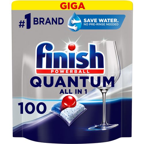 Finish Powerball Quantum All in 1 kapsule za strojno pranje posuđa, 100 kom xxl GIGA pack slika 1