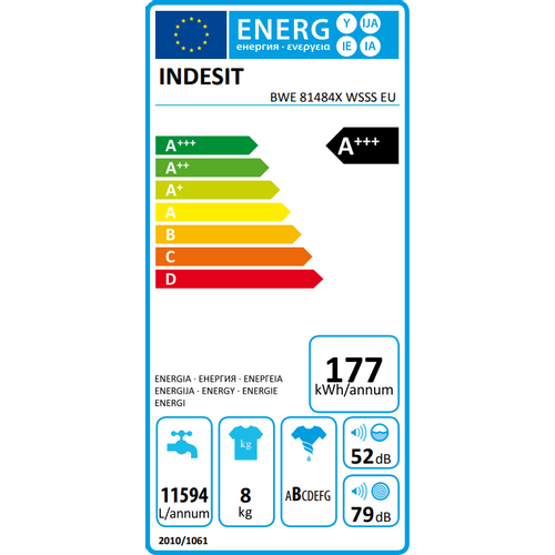 Indesit perilica rublja BWE 81484X WSSS EU slika 2