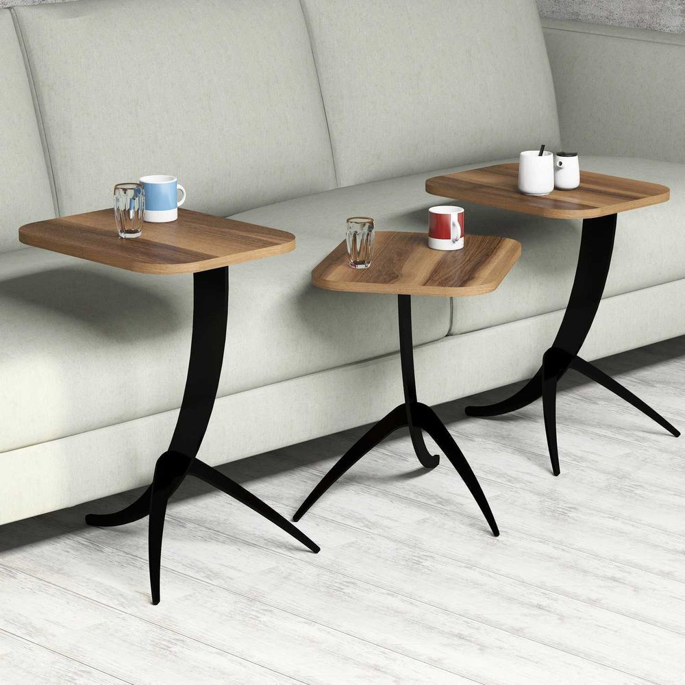 Nesting Table Pion - Set od 3 komada u boji orah slika 3