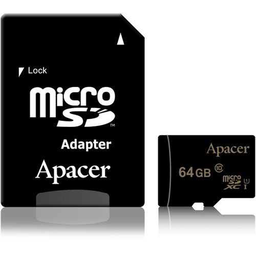 APACER microSD 64GB Class 10R/W:85/10MB/s + Adapter slika 1