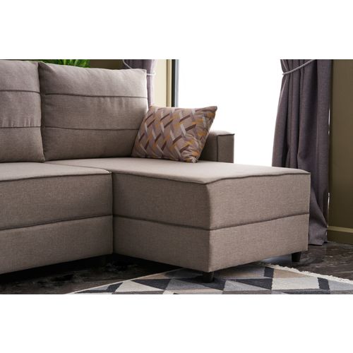 Atelier Del Sofa Kutna garnitura na razvlačenje, Krem, Ece Right - Cream slika 5