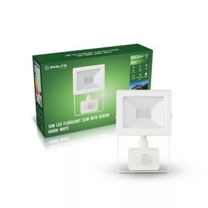 Asalite LED reflektor bijeli Slim 10W 4500K (900 lumena) + senzor