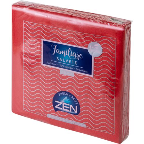 Zen familiare salvete 30/1 crvena 2sl 33X33 slika 1