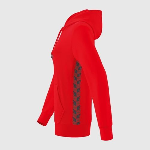 Ženska Hoodie Erima Essential Team u Crvenoj i Sivoj Boji slika 2