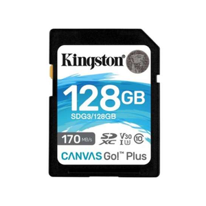 Kingston SDG3/128GB 128GB SDXC, Canvas Go! UHS-1 U3 V30, up to 170MB/s read and 90MB/s write, 4K2K