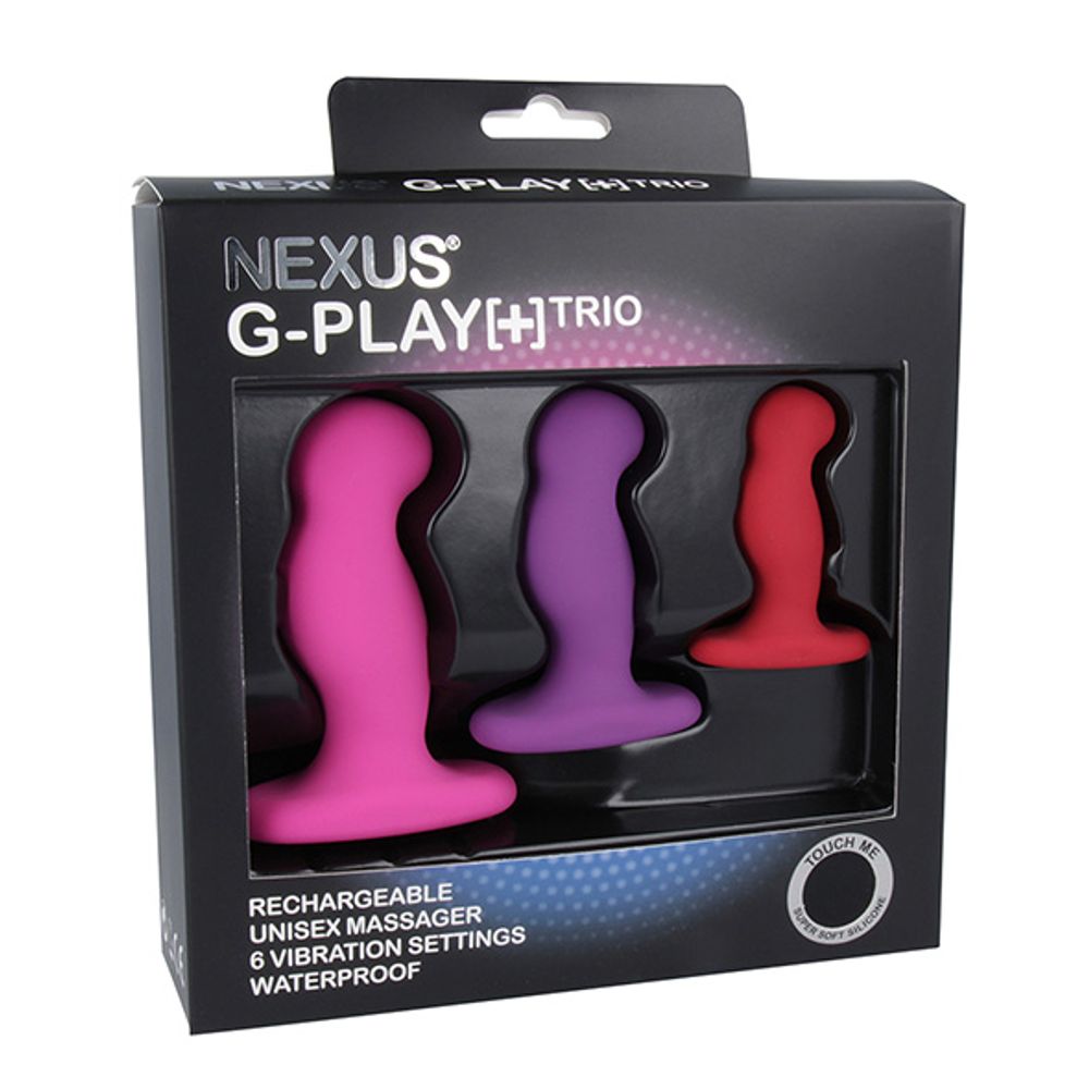 Trodijelni komplet vibracijskih analnih čepova u boji Nexus - G-Play Trio Plus slika 4