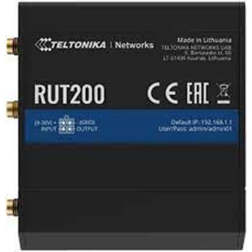 TELTONIKA router 4G(Cat 4) industrijski WiFi 2x100Mb port, RUT200 slika 1