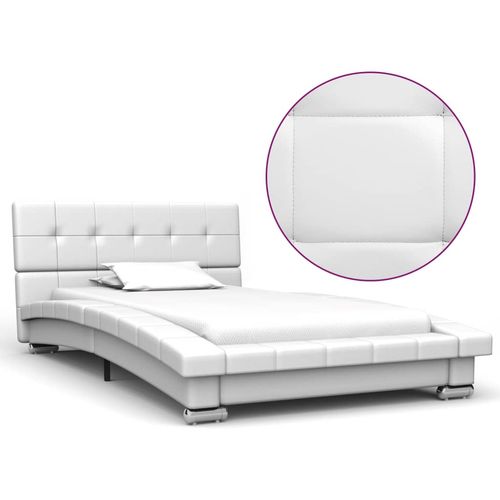 Okvir za krevet od umjetne kože bijeli 200 x 90 cm slika 19