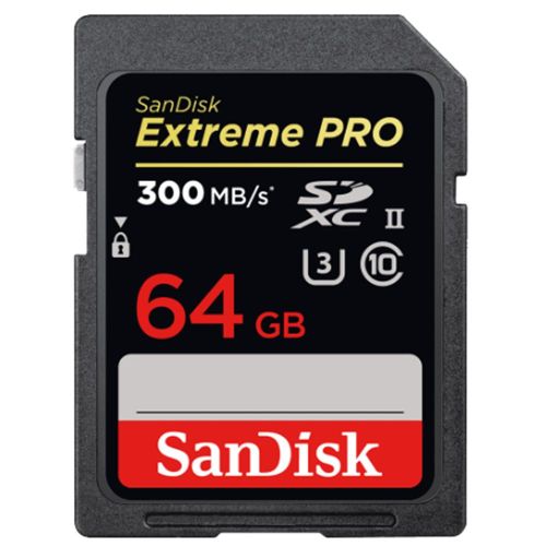 SanDisk Extreme PRO SDXC 64GB - do 300MB/s, UHS-II, Class 10, U3, V90 slika 1