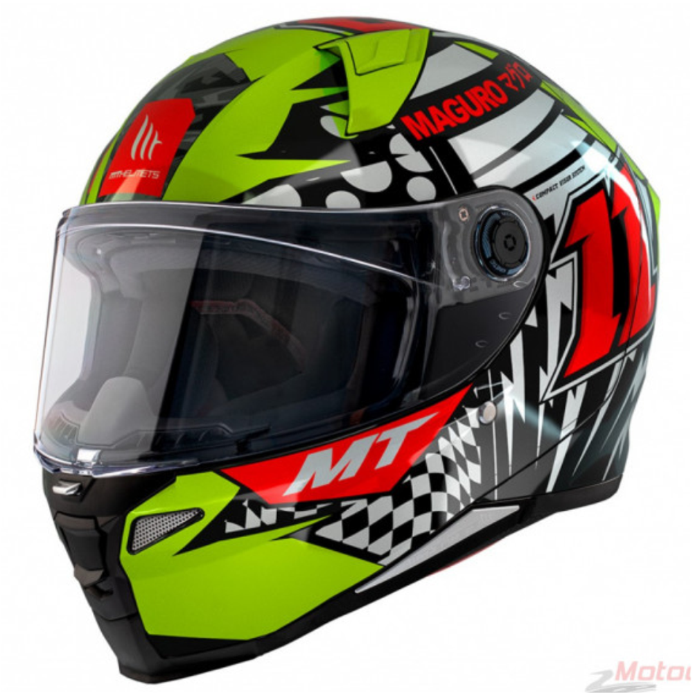 MT Helmets vizir za moto kacigu Revenge 2 S Sergio Garcia A3 Gloss slika 1