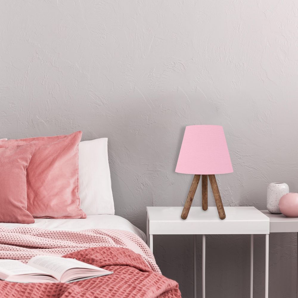 AYD-1967 Roze Lampa na Stolu od Orahovog Drveta slika 1