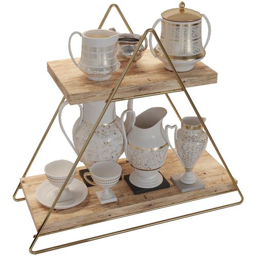 Masa Servis Rafı, Organize Çok Amaçlı Düzenleyici Gold
Brown Wall Shelf slika 8