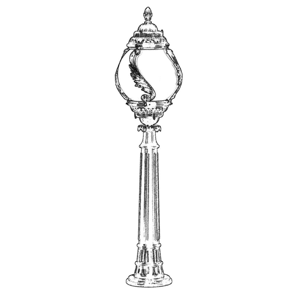 BSU-68182-BSY-M2-B Crna i Bijela Spoljašnja Podna Lampa slika 2