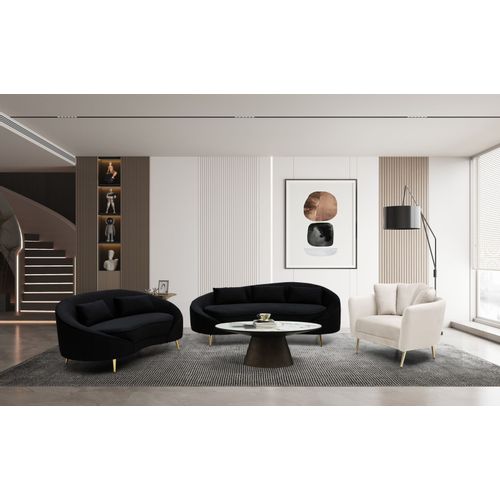 Mauro Ferretti Trosjed OSLO BLACK 185x84x68 cm slika 11