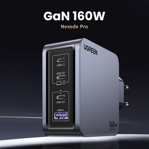 Ugreen Nexode Pro 160W 4-Port GaN USB punjač s uključenim USB-C kabelom od 1.5M 240W slika 3