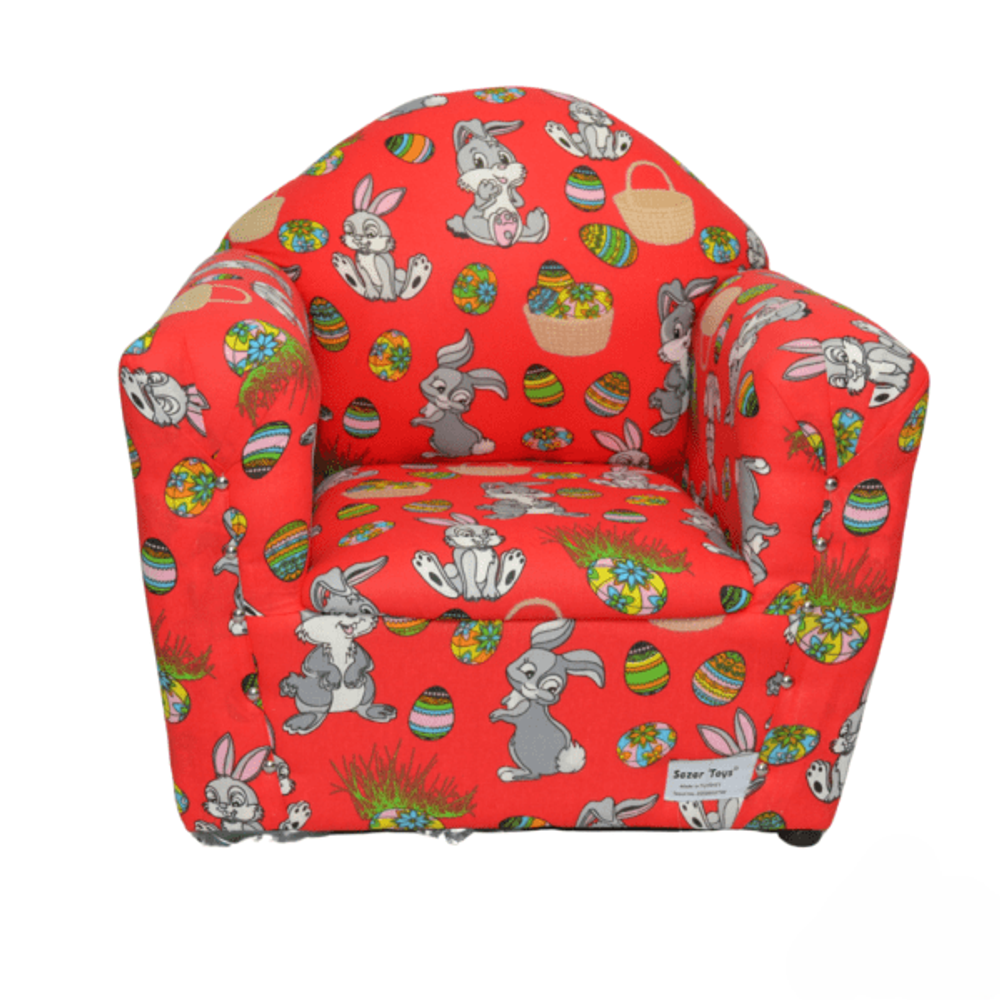 Emfa Baby Dječija fotelja Easter Bunnies, Crvena slika 1