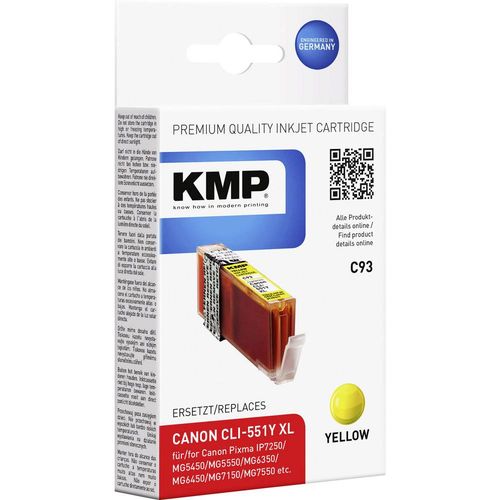 KMP tinta zamijenjen Canon CLI-551Y, CLI-551Y XL kompatibilan  žut C93 1519,0009 slika 1